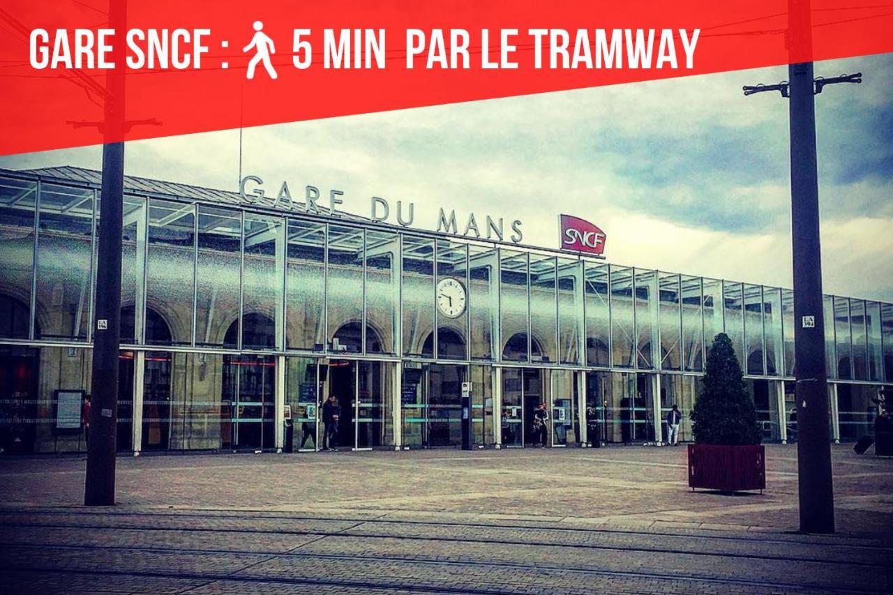 Tramway 9 Jaures Cosy Proche Gare Apartment เลอม็องส์ ภายนอก รูปภาพ
